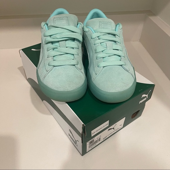 Puma Suede classic mono gold jr kids shoes sneakers - Picture 2 of 9